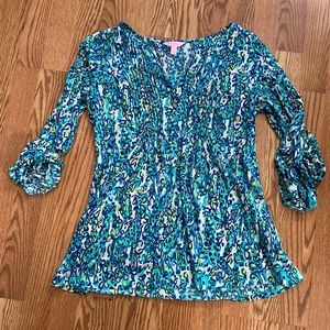 Lilly Pulitzer hot spot blouse medium euc